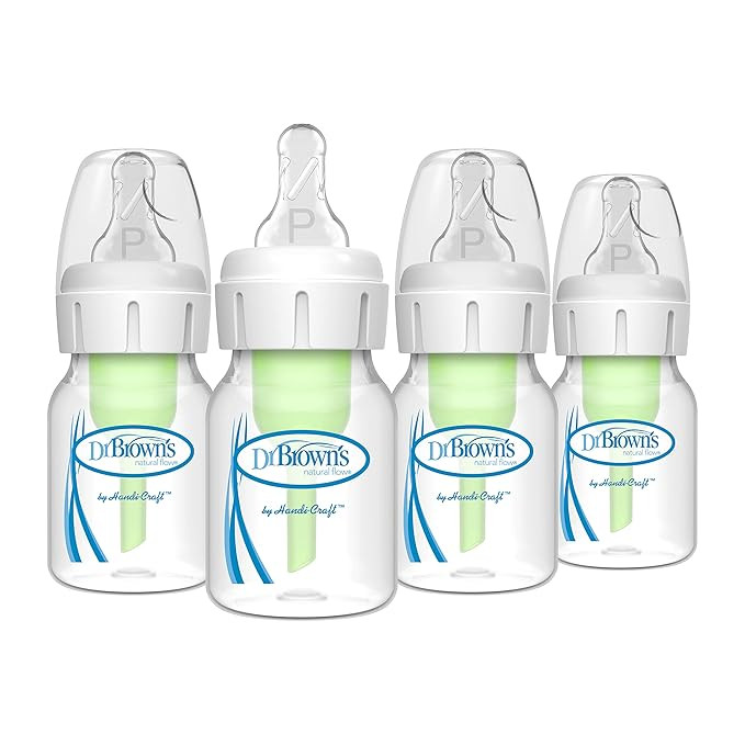 Dr. Brown's Natrual Flow Anti-Colic Options+ Narrow Baby Bottle, 2 oz/60 mL, with Preemie Flow Ni... | Amazon (US)