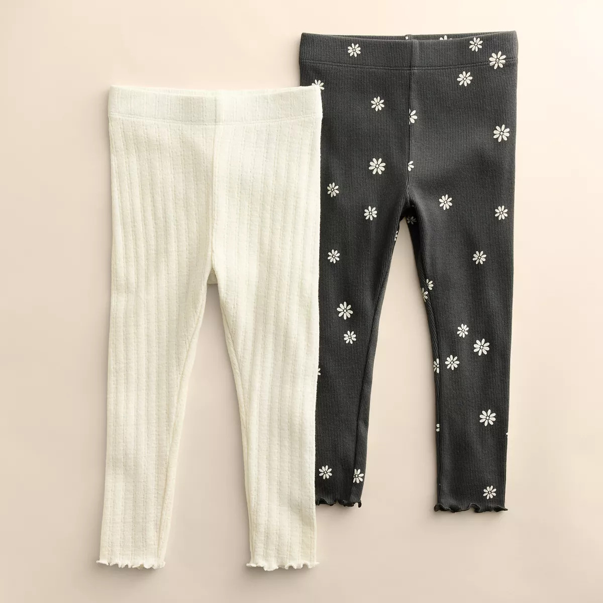 Baby & Toddler Girl Little Co. by Lauren Conrad 2-Pack Lettuce Edge Leggings | Kohl's