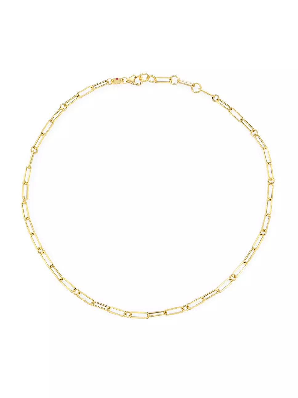 18K Yellow Gold Paperclip Chain Necklace, 17" | Saks Fifth Avenue