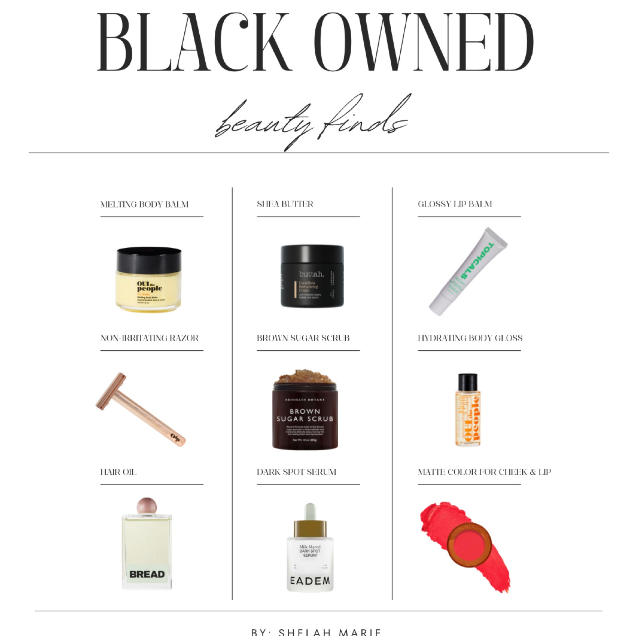 Black owned beauty finds! #BlackOwned #Beauty #Skincare