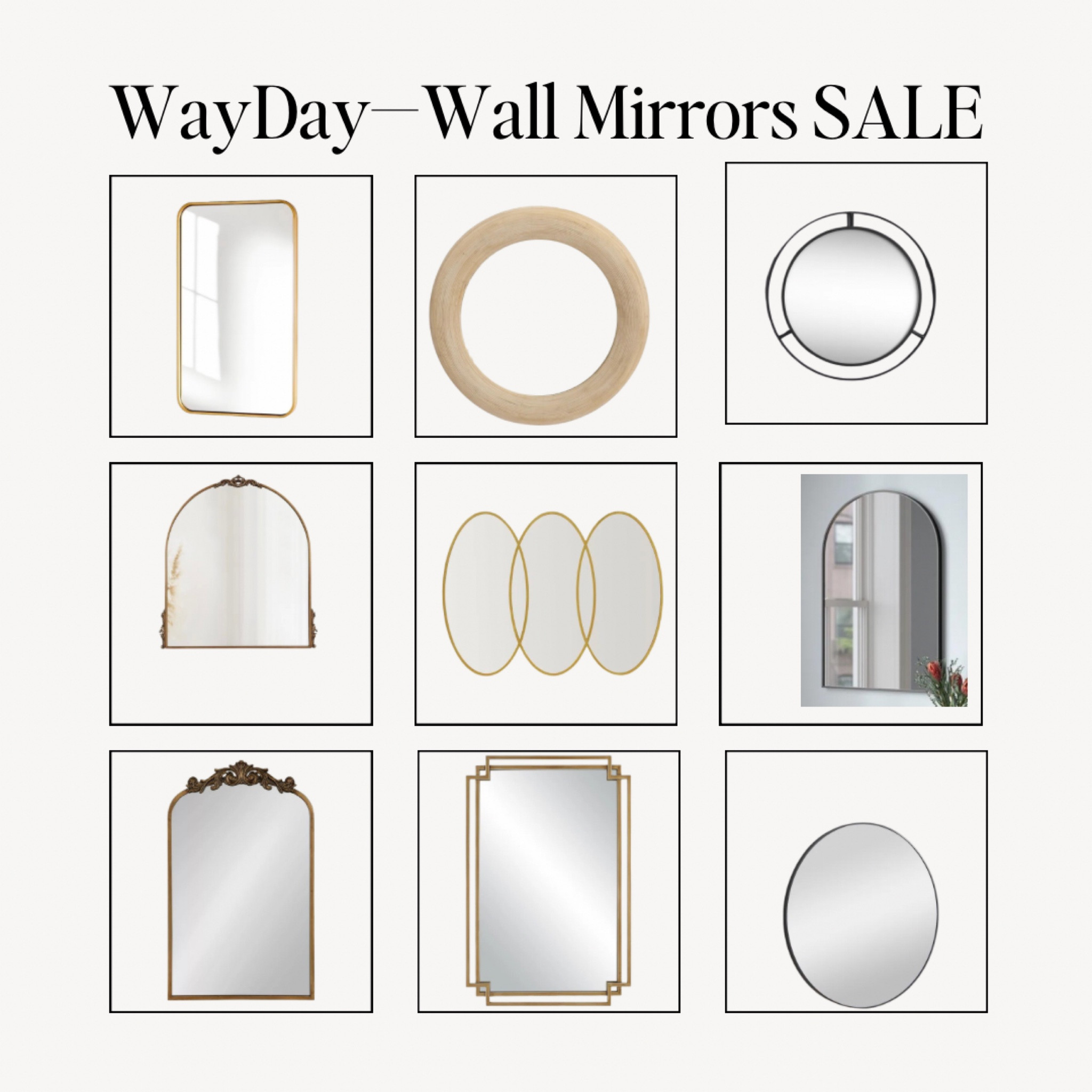 Wall mirrors on SALE!