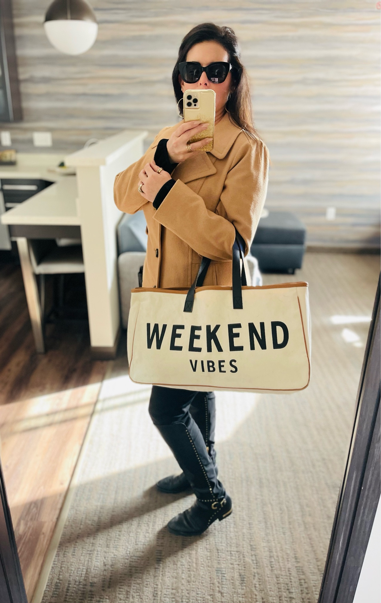 Weekend Vibes. Overnight bag. Weekend bag. Canvas tote with leather handles for yoga or anytime on the go or getaway. Travel essential. Santa Barbara Design Studio. Excellent high quality. I love mine! #AmazonFind 

#LTKitbag #LTKfindsunder50 #LTKtravel