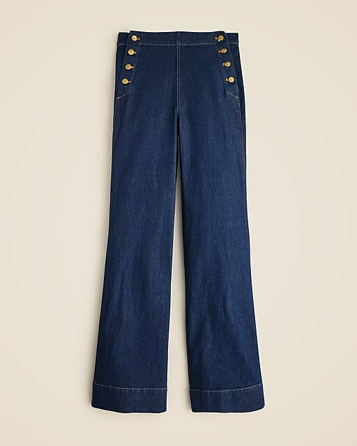 Sailor-button denim trouser in 1996 semi-stretch | J. Crew US