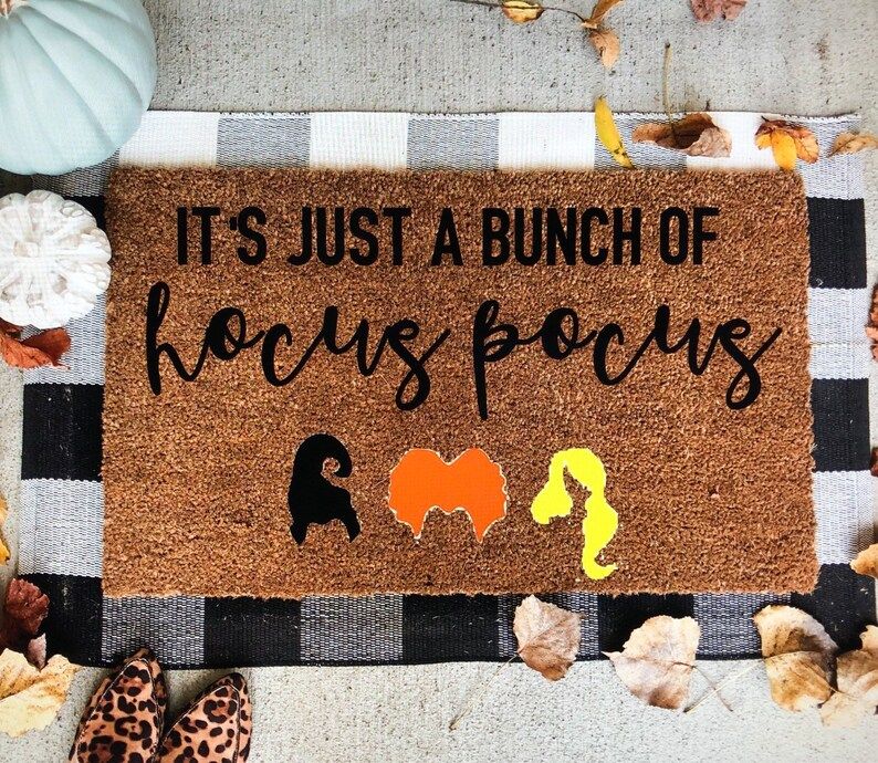 Its just a bunch of Hocus Pocus doormat | Etsy | Etsy (US)
