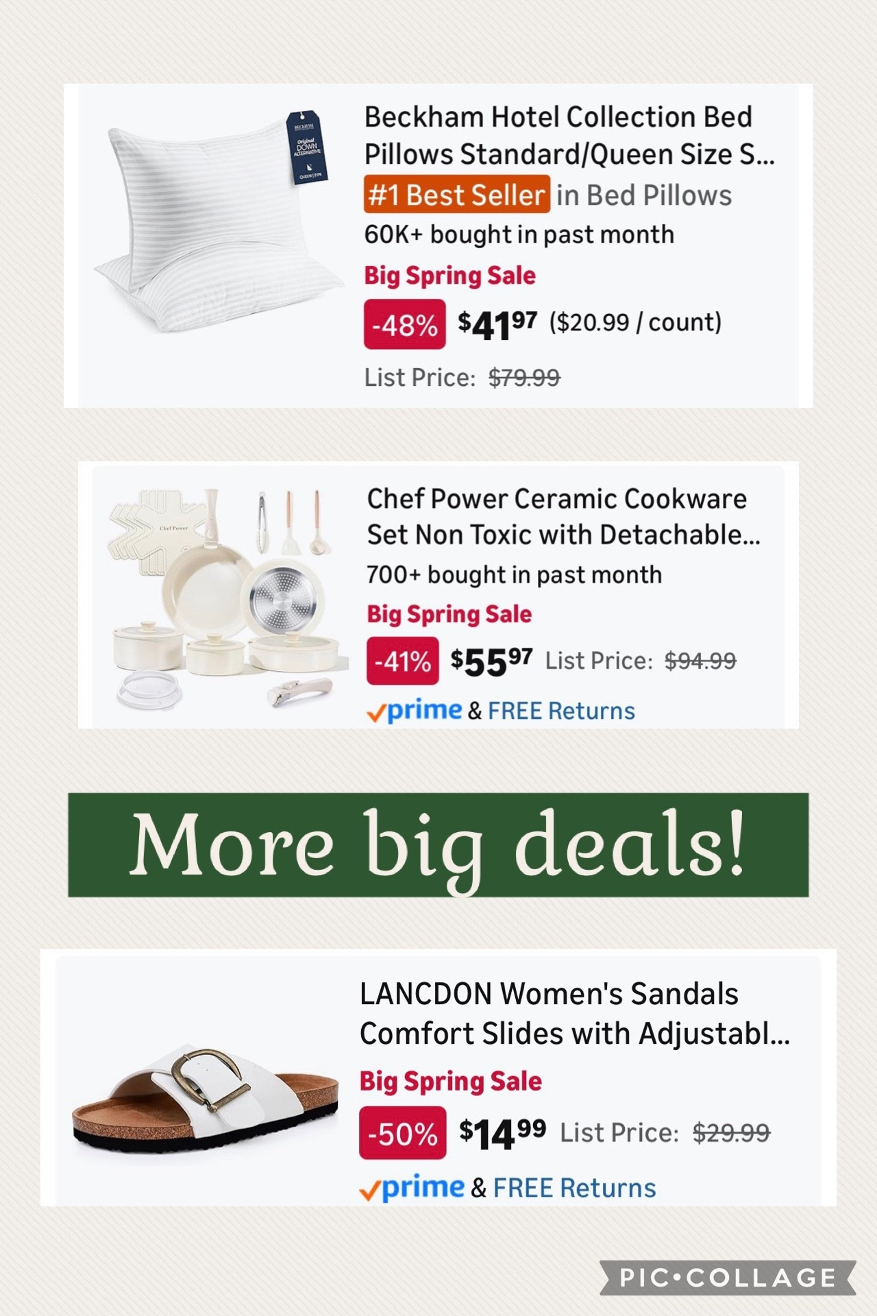 Big Amazon spring deals!! 


Sandals women’s shoes cookware kitchen pots pan set bed pillow hotel collection 

#LTKSaleAlert #LTKHome #LTKSeasonal