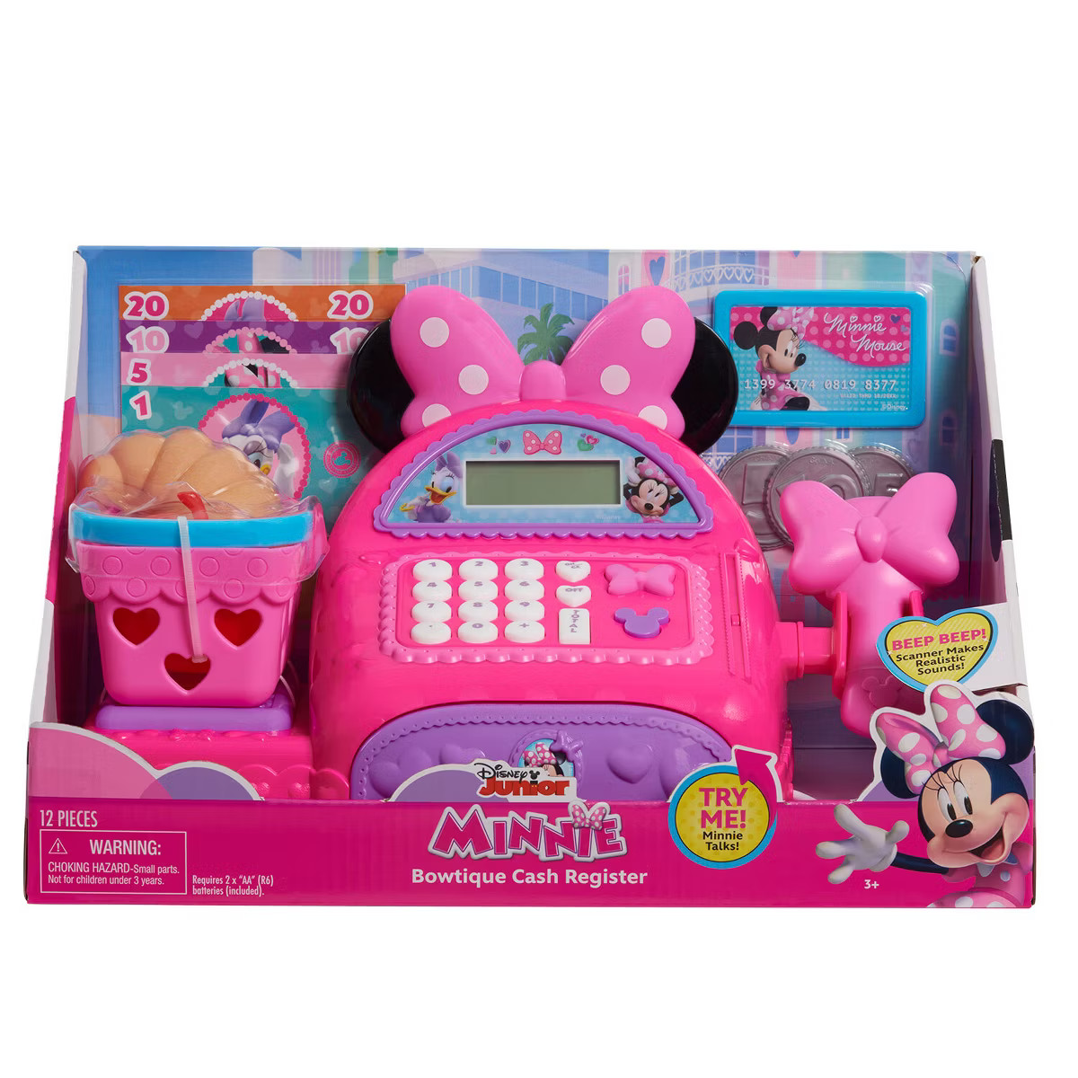 Minnie Mouse Cash Register: Includes Play Money & Credit Card, Educational Social Skills Toy, Dis... | Target