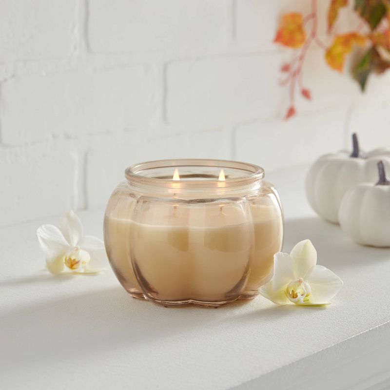 Glass Vanilla Pumpkin Candle White - Threshold™ | Target