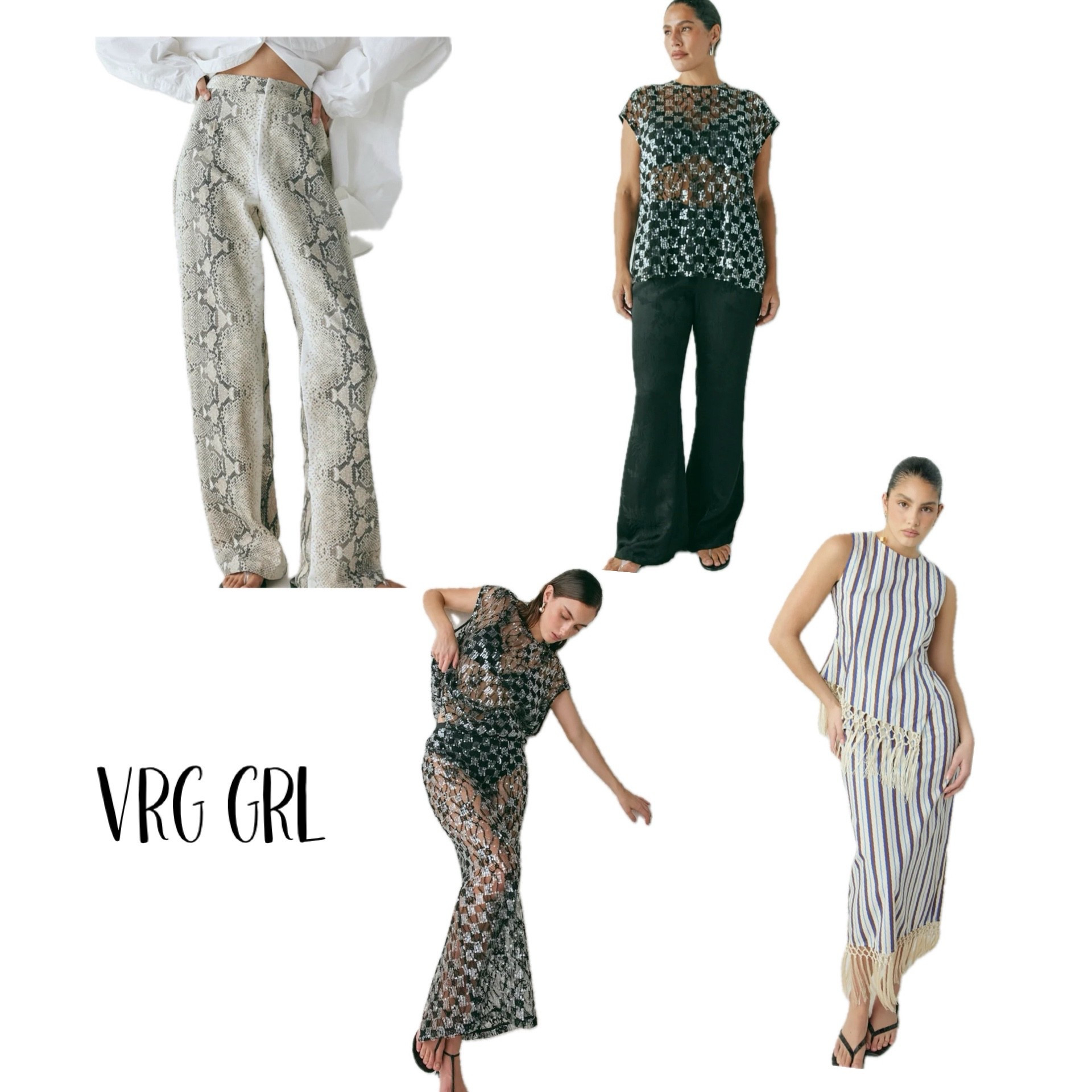 My picks from VRG GRL

Lace Set | Snake Print Pants | Fringe Set

#LTKU #LTKOver40 #LTKStyleTip
