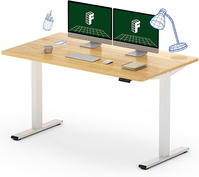 FLEXISPOT EN1 Electric Height Adjustable Desk 55 x 28 Inches Whole-Piece, Ergonomic Memory Contro... | Amazon (US)