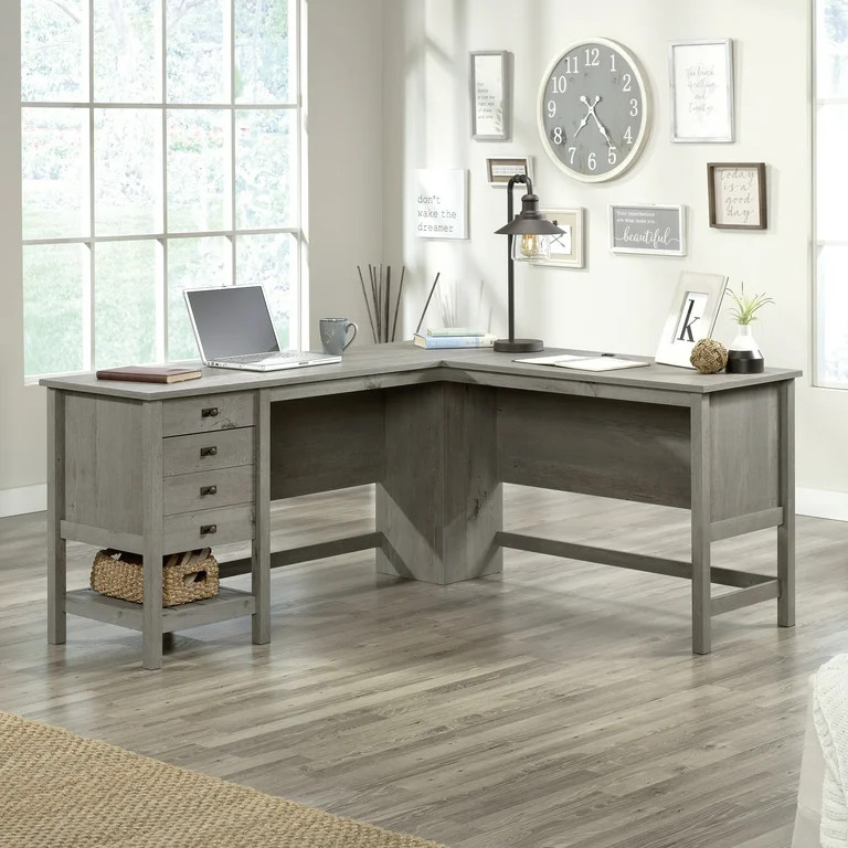 Sauder Cottage Road L-Shaped Desk, Mystic Oak Finish | Walmart (US)