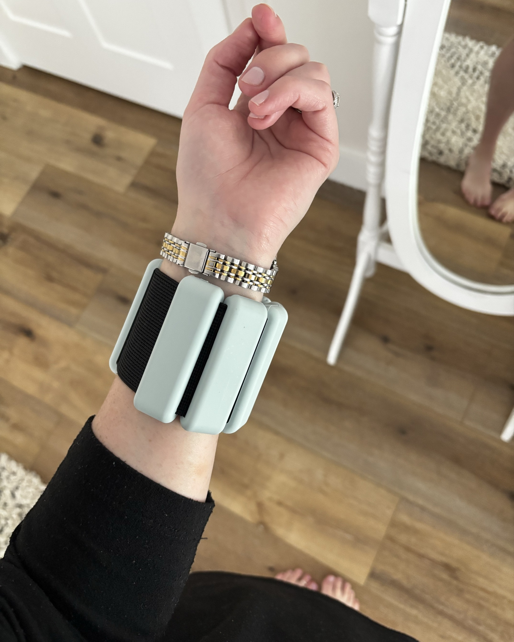 Wrist weights + laundry 

#LTKselfcare #LTKfitnessgoals #LTKmomlife