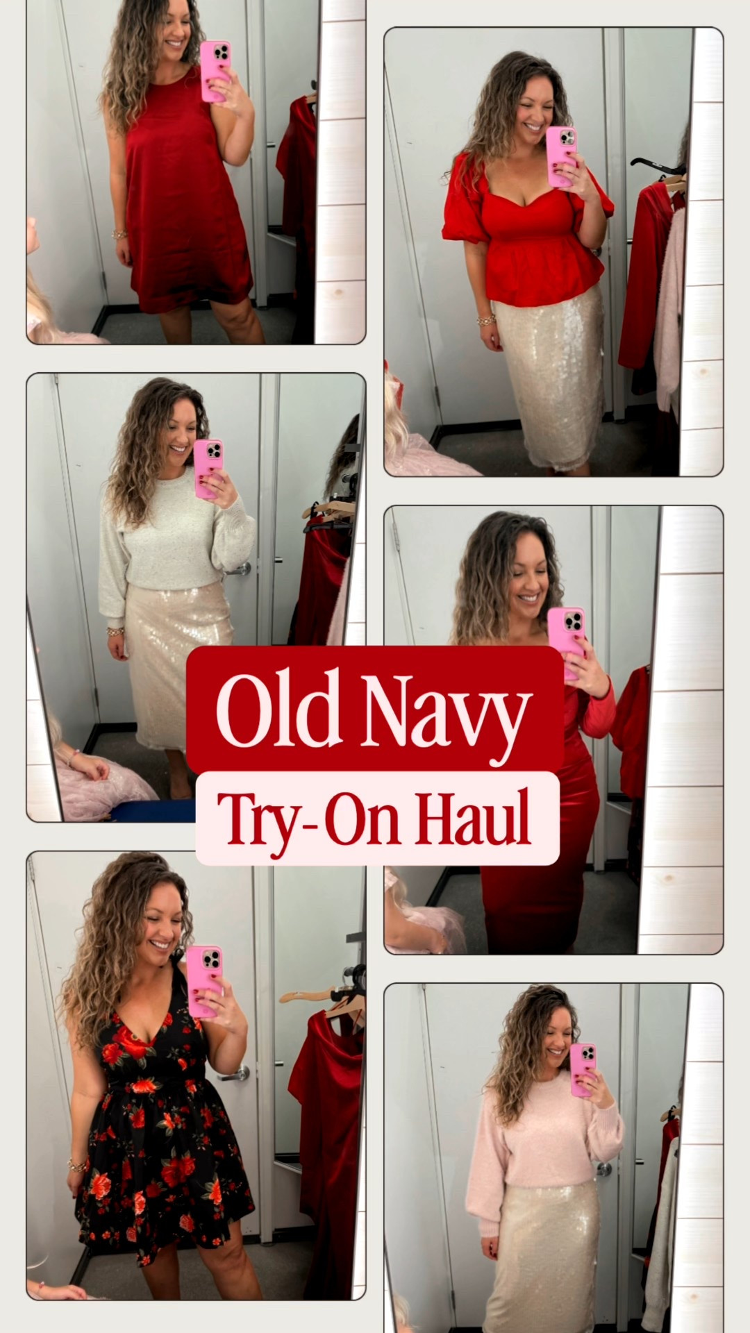 Old Navy Holiday Try On Haul!! I found some amazing pieces for the upcoming holiday season!  I am 5’5” size 8/10 wearing Medium in everything but the gold sequin sweater and blush sweater! All they had was large in store and I loved how the large fit! Whether you have a Christmas party, dance recital or play, date night, work holiday party, Christmas card photos I found some great options! 

That floral dress came home with me to wear for our anniversary date night  and I am debating if I want the gold sequin sweater and sequin skirt or blush sweater and sequin skirt or all three for an upcoming Christmas party and to wear to church!! #oldnavy #christmasparty #holidayparty #holidayoutfit #sequinskirt #sweaterandskirt #christmasoutfit #partyoutfit date night dress , holiday party , sequin skirt and sweater , holiday party outfit , work party outfit 

#LTKSeasonal #LTKFindsUnder50 #LTKHoliday