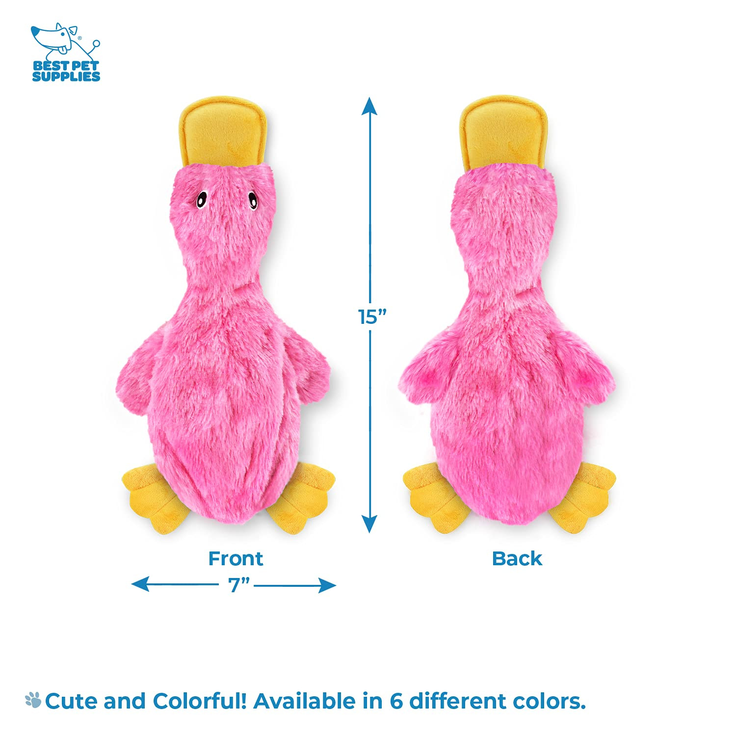 Best Pet Supplies Crinkle Dog Toy for Small, Medium, and Large Breeds, Cute No Stuffing Duck with... | Amazon (US)