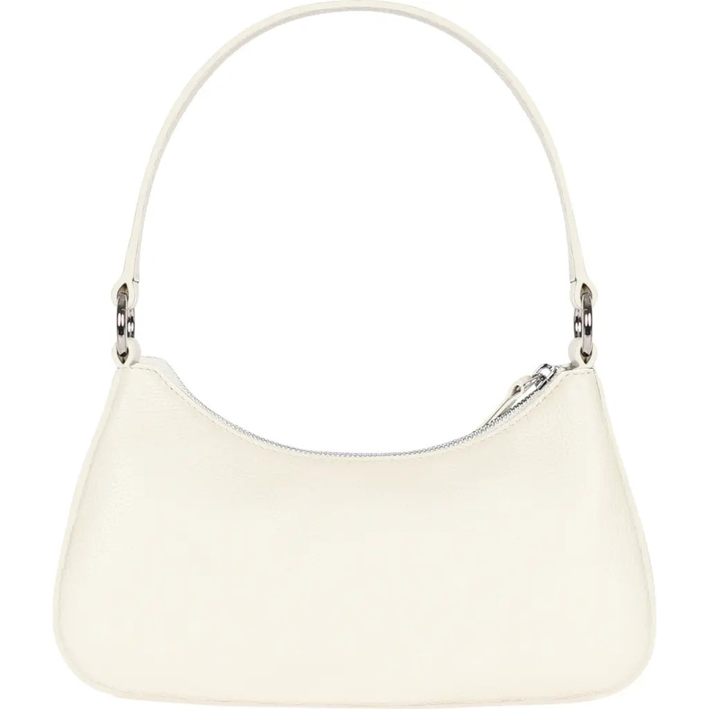 HYER GOODS Upcycled Leather Mini Shoulder Bag in White at Nordstrom | Nordstrom