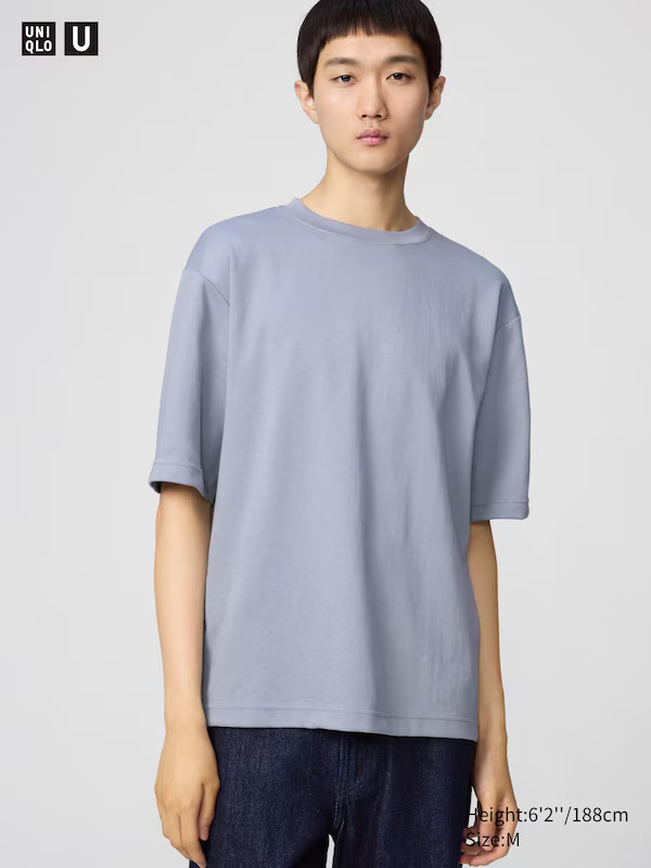 AIRism Cotton Oversized Crew Neck T-Shirt | UNIQLO (UK)