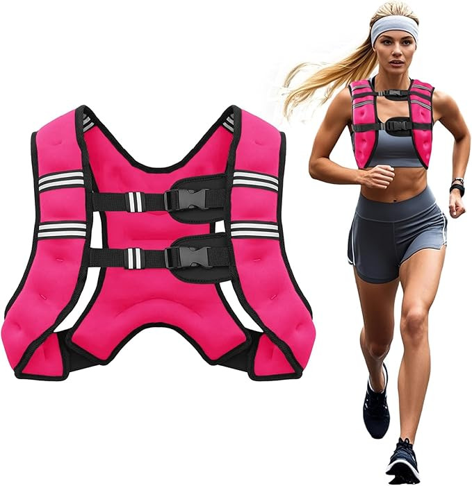 Weighted Vest, 6lb/8lb/10lb/12lb/16lb/20lb/25lb/30lb Weight Vest for Men Women, Body Weight Vests... | Amazon (US)