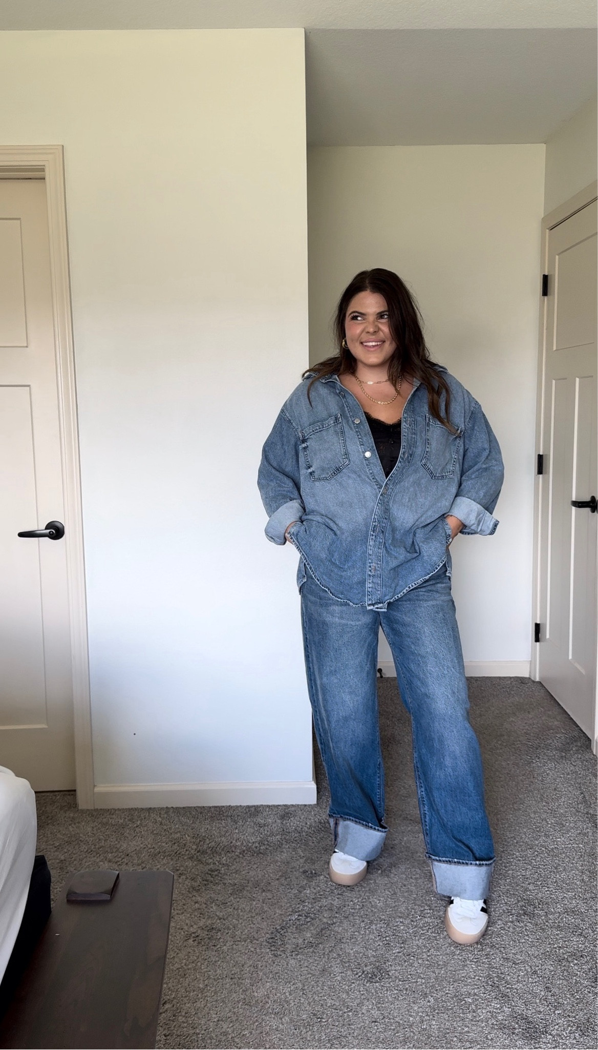 Denim but make it fall. Effortlessly chic and perfect for those crisp autumn days, this denim outfit is my go-to for layering up in style. Pair with ankle boots and a chunky scarf for that cozy fall vibe. Shop the look and get ready to embrace sweater weather! #FallOutfit #DenimLove #LayerUp #LTKDenim #CozyFallDays

#LTKStyleTip #LTKFindsUnder50 #LTKSeasonal