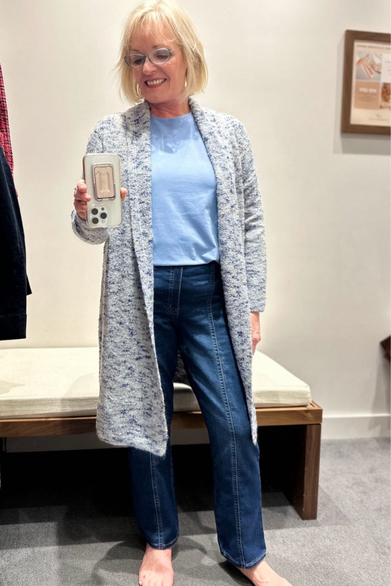 I love denim with a little extra style to it, like this pair from J Jill. They are pull-on stretch denim that has  a front seam which gives them a bit of structure. This long sleeve tunic tee is so soft and a perfect layering piece. I added the space died long cardigan, which has a shawl collar in a straight, silhouette, making it very versatile.

#Jill #JillFashion #Fashion #FallFashion #FallOutfit #Fashionover50 #Fashionover60 #cardigan

#LTKSeasonal #LTKstyletip