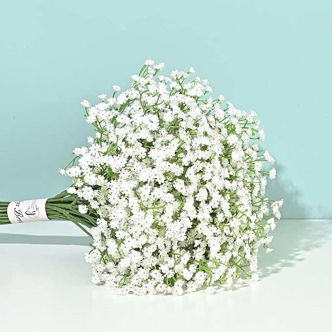 Yastouay Babys Breath Artificial Flowers, 6Pcs Fake White Babys Breath Flowers Artificial Bulk, R... | Amazon (US)