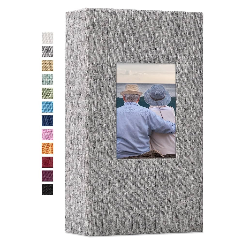 Vienrose Photo Album 4x6 with 300 Pockets Fabric Linen Cover Photo Book Slip-in Picture Albums fo... | Amazon (US)