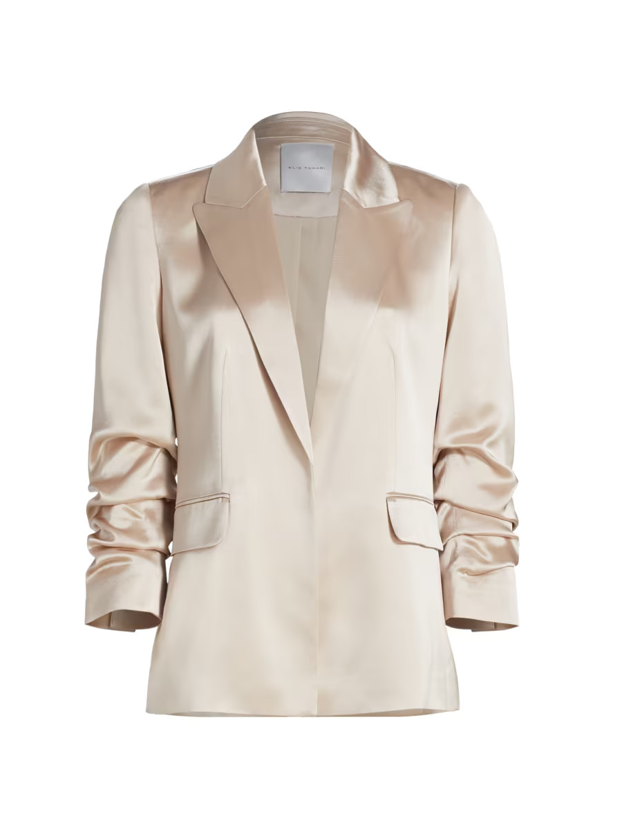 Ashlynn Satin Single-Breasted Blazer | Saks Fifth Avenue