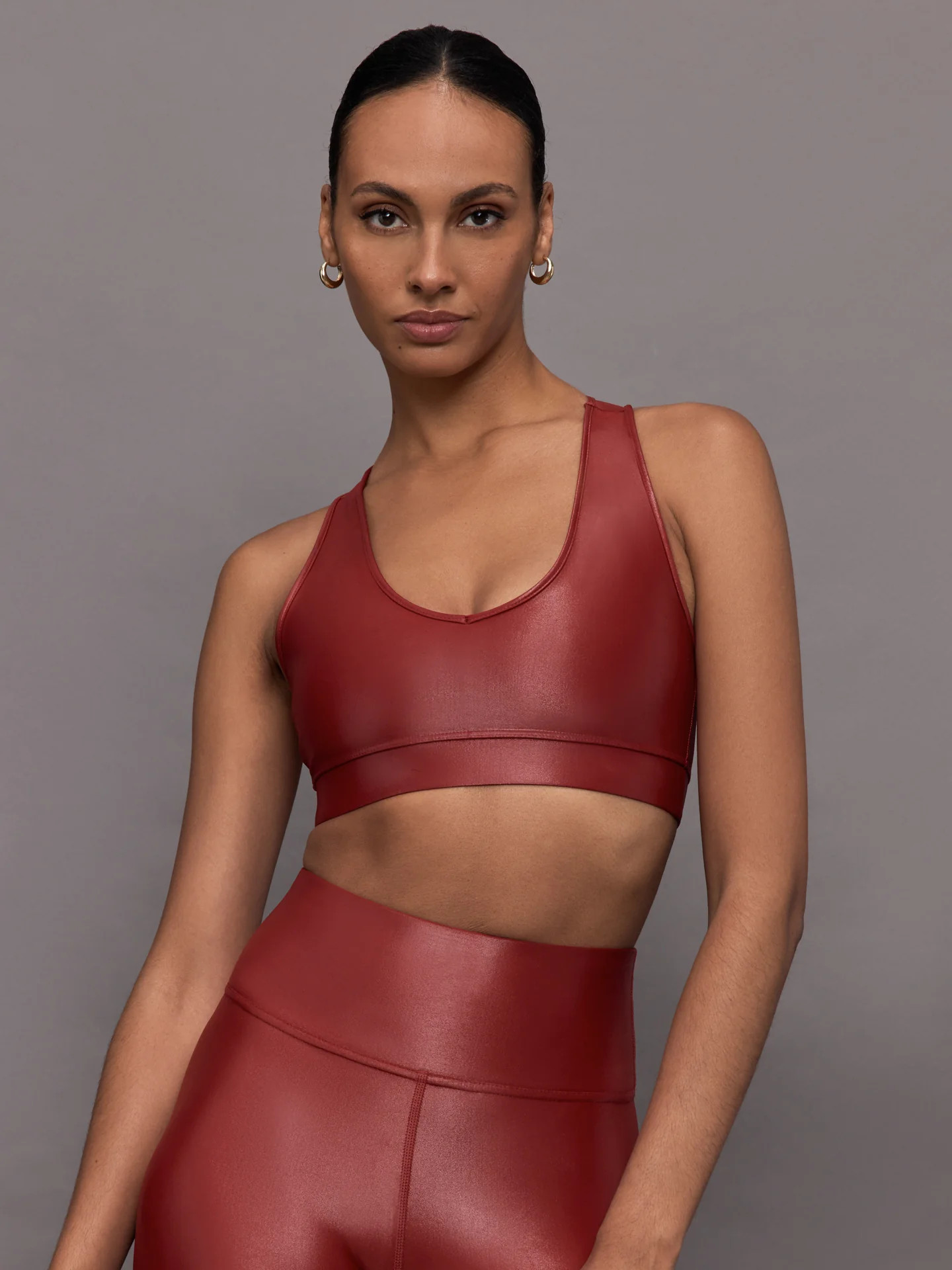 Action Bra 2.0 in Takara Shine - Red Dahlia | Carbon38