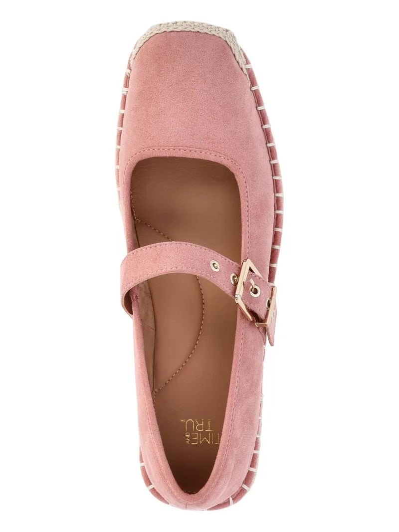 Time and Tru Women's Espadrille Mary Jane Flats | Walmart (US)