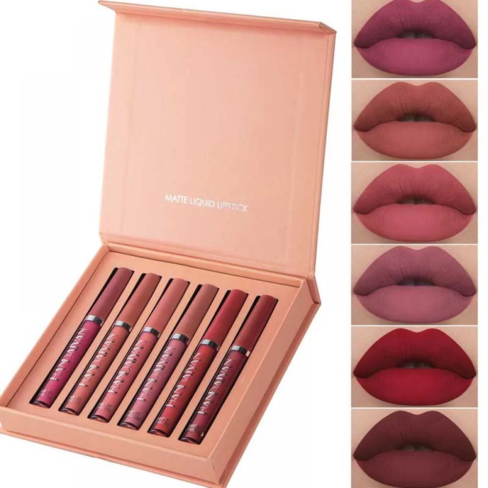 Lipstick Set Waterproof Long Lasting Dark Red Matte Mat Lipstick Gift Set | Walmart (US)