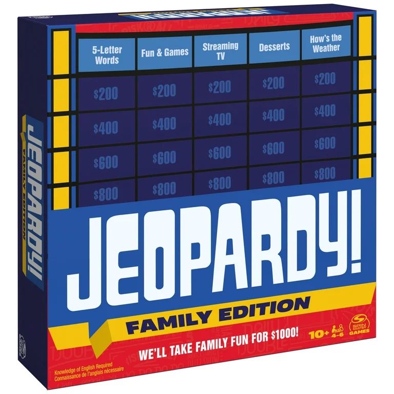 Jeopardy! New & Improved Family Edition Board Trivia Game, for Kids Ages 10 and up - Walmart.com | Walmart (US)
