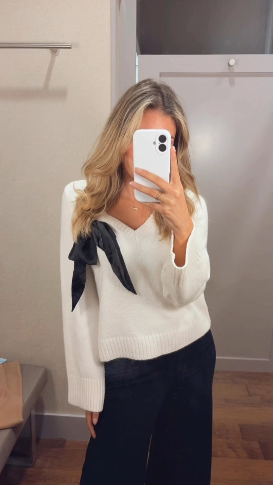 Holiday work outfit. This removable bow is sooooo cute and the sweater is ridiculously soft! 

#LTKStyleTip #LTKHoliday #LTKWorkwear