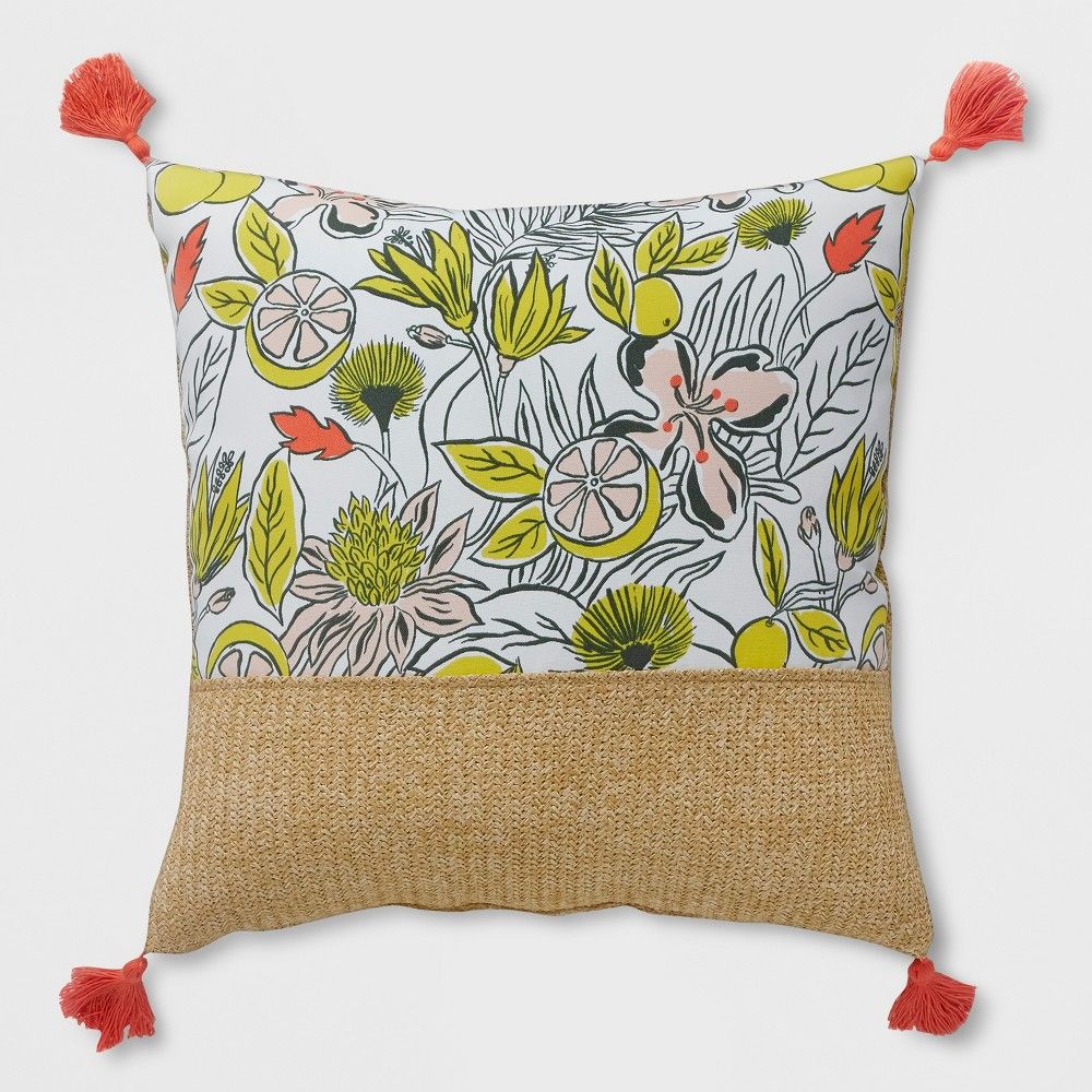 Oversize Square Party Floral Outdoor Pillow - Opalhouse | Target