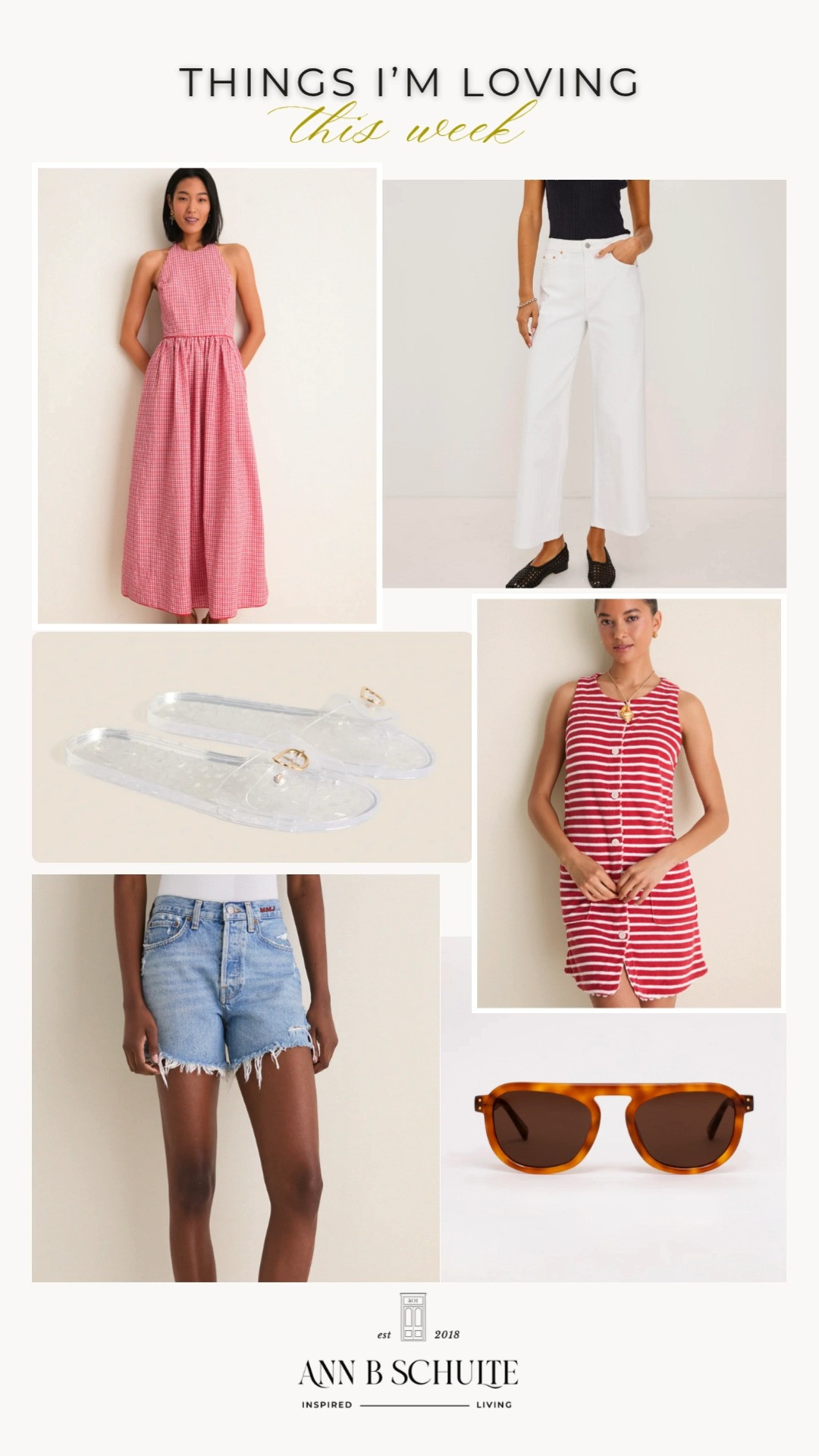 Little finds, sunny styles, and easy favorites made this week brighter. Loving every effortless piece. ☀️💕🛍️ #LTK #SummerStyle #VacationOutfits #CasualChic #ResortWear #WideLegJeans #MiniDress #JellySandals #AviatorSunglasses #WeekendStyle 

 #LTKootd