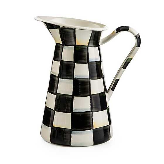 Courtly Check Enamel Practical Pitcher - Medium | MacKenzie-Childs