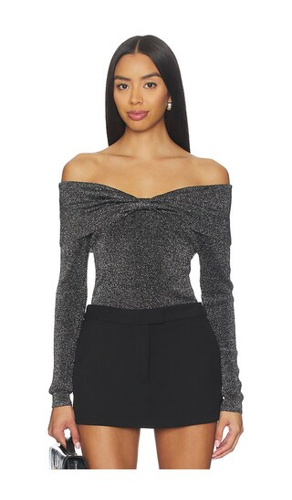 Colette Ribbed Lurex Sweater | Revolve Clothing (Global)