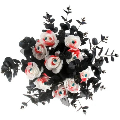 10 Pcs Black Artificial Eucalyptus Branches Stems Faux Eucalyptuses Real Touch Leaf Gathic Theme Party Bouquet Centerpiece Halloween Home Decor (Black | Wayfair North America