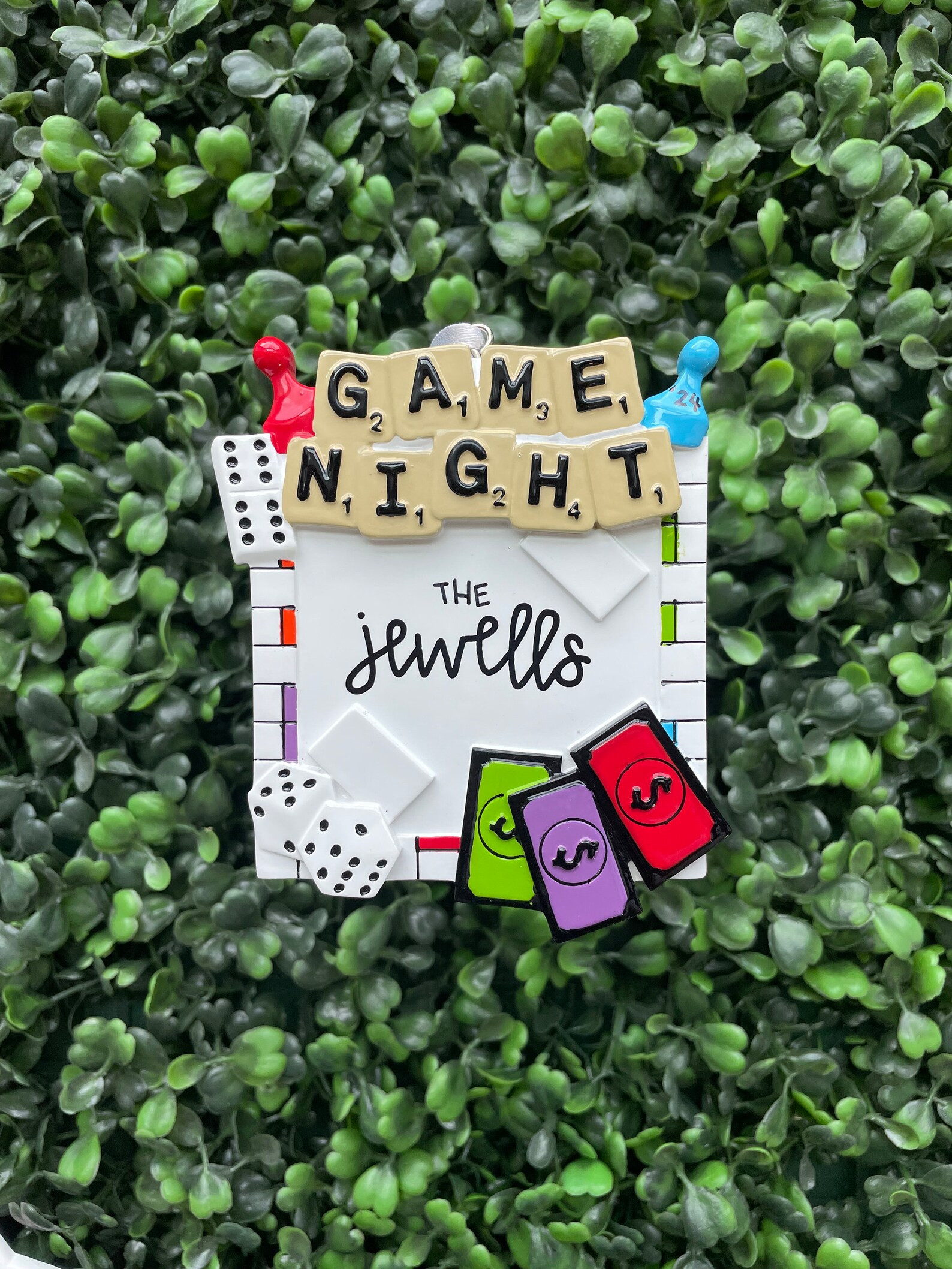 BOARD GAME NIGHT Ornament | Hand Personalized • Family Game Night Ornament • Handwritten • ... | Etsy (US)