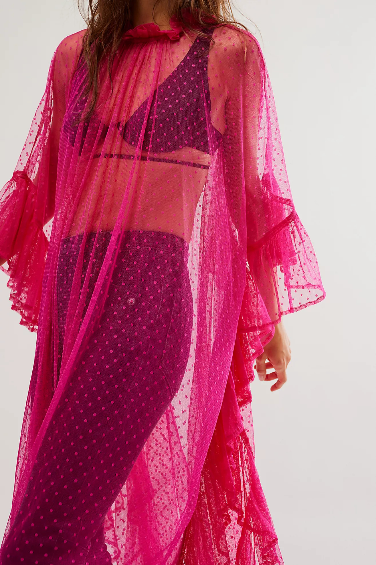 Swiss Dot Ruffle Kaftan | Free People (Global - UK&FR Excluded)
