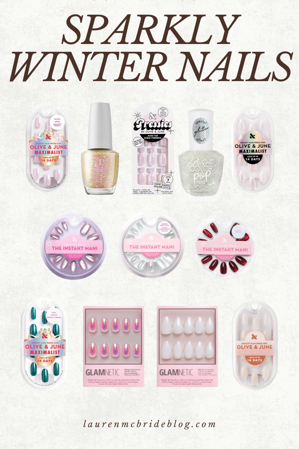 Sparkly winter nail inspiration  

 #LTKselfcare #LTKFindsUnder50 #LTKBeauty