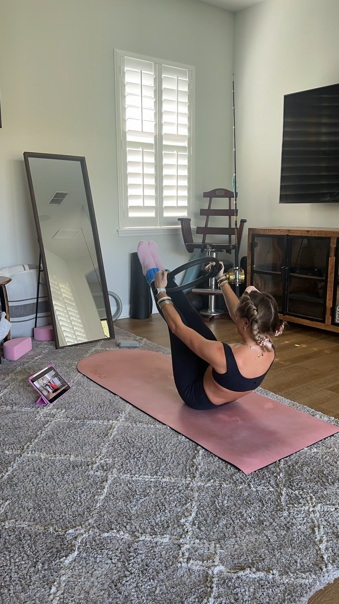 Booty by Brabrants super stretchy sweetheart bra. Booty by Brabrants super stretch sculpt leggings. Black leggings. Black workout leggings. #workoutgear #workoutwear #pilates #ootd #outfit #athleticwear #athleticoutfit #bikershorts #sportsbra #pilatesoutfit #athleisure #bala #pilatesworkout #pilateslovers #pilatestiktok #balabangles Bala use code SLOANE15. Pila barre pilates grip socks  

#LTKFitness #LTKActive #LTKVideo