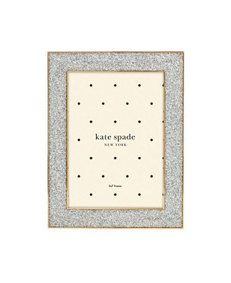 kate spade new york Sitting Pretty Silver Glitter Frame, 5 | Macy's