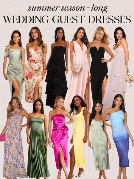 Long wedding guest dresses for summer weddings - some of my favorites! The perfect dresses for destination weddings, classy, special occasions, bridal party, bridesmaid! ✨ #bridemaids #summerdress #weddingguests

#LTKSeasonal #LTKParties