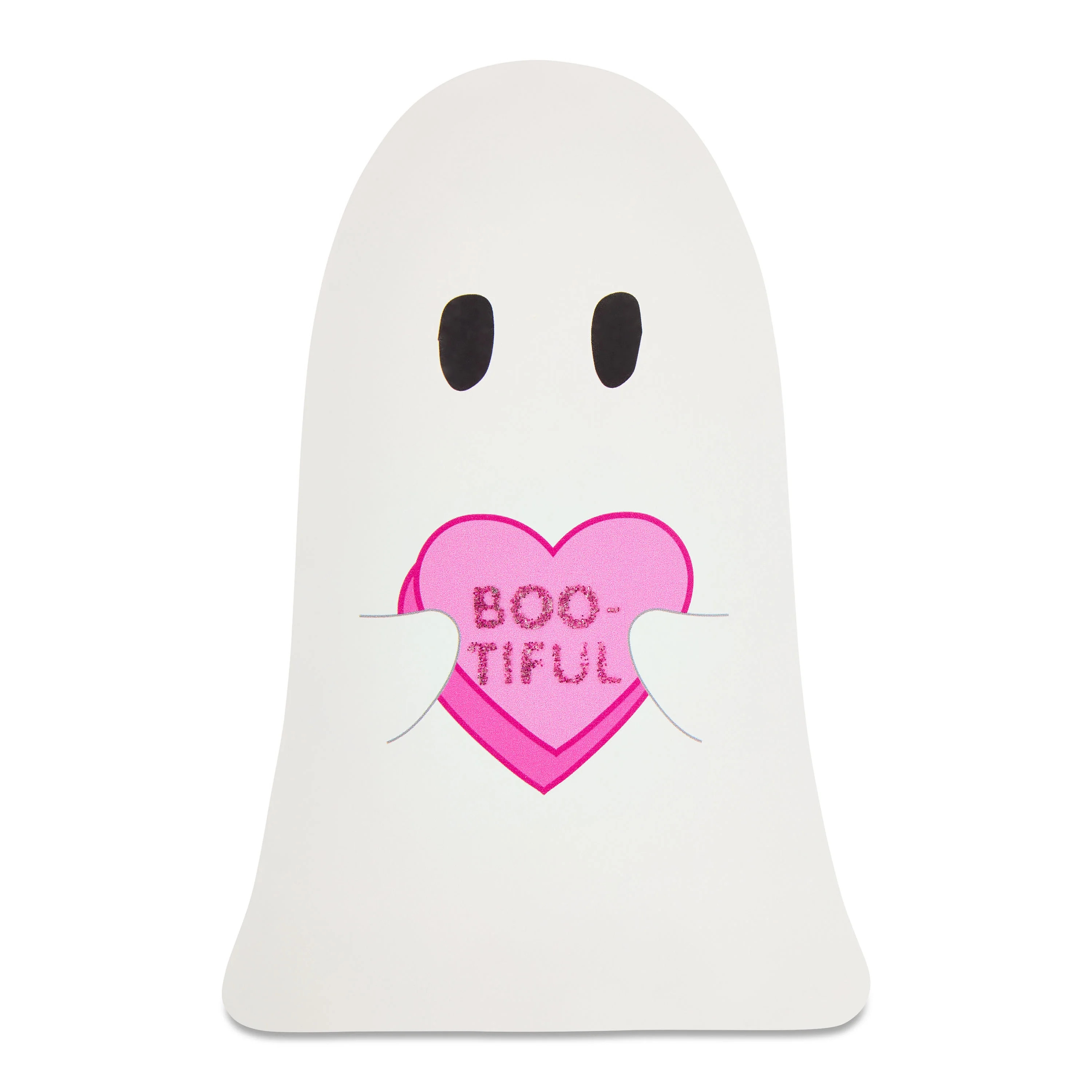 Boo-tiful Ghost Tabletop Decor, Pink & White, 6", Halloween by Way To Celebrate | Walmart (US)
