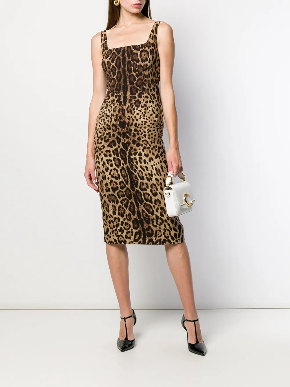 Dolce & Gabbana leopard-print Midi Dress - Farfetch | Farfetch Global