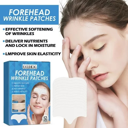 Capebale Facial Mask forehead Wrinkle Patche，12-Pack forehead Wrinkle Facial Patch Wrinkle Patch with Hydrolyzed Natural Ingredients Smooths Fine Lines & Wrinkles Teen Gifts | Walmart (US)