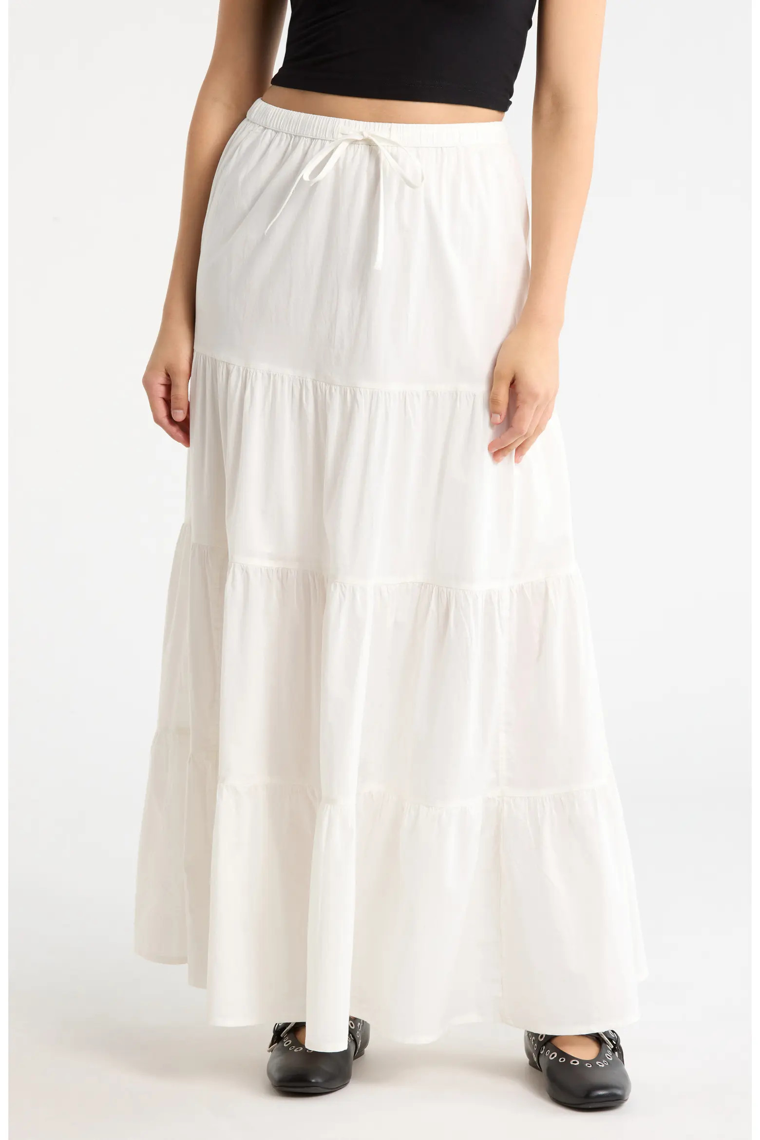 Tiered Cotton Maxi Skirt (Women) | Nordstromrack | Nordstrom Rack