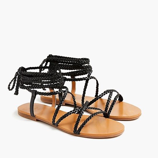 Braided lace-up sandals | J.Crew Factory