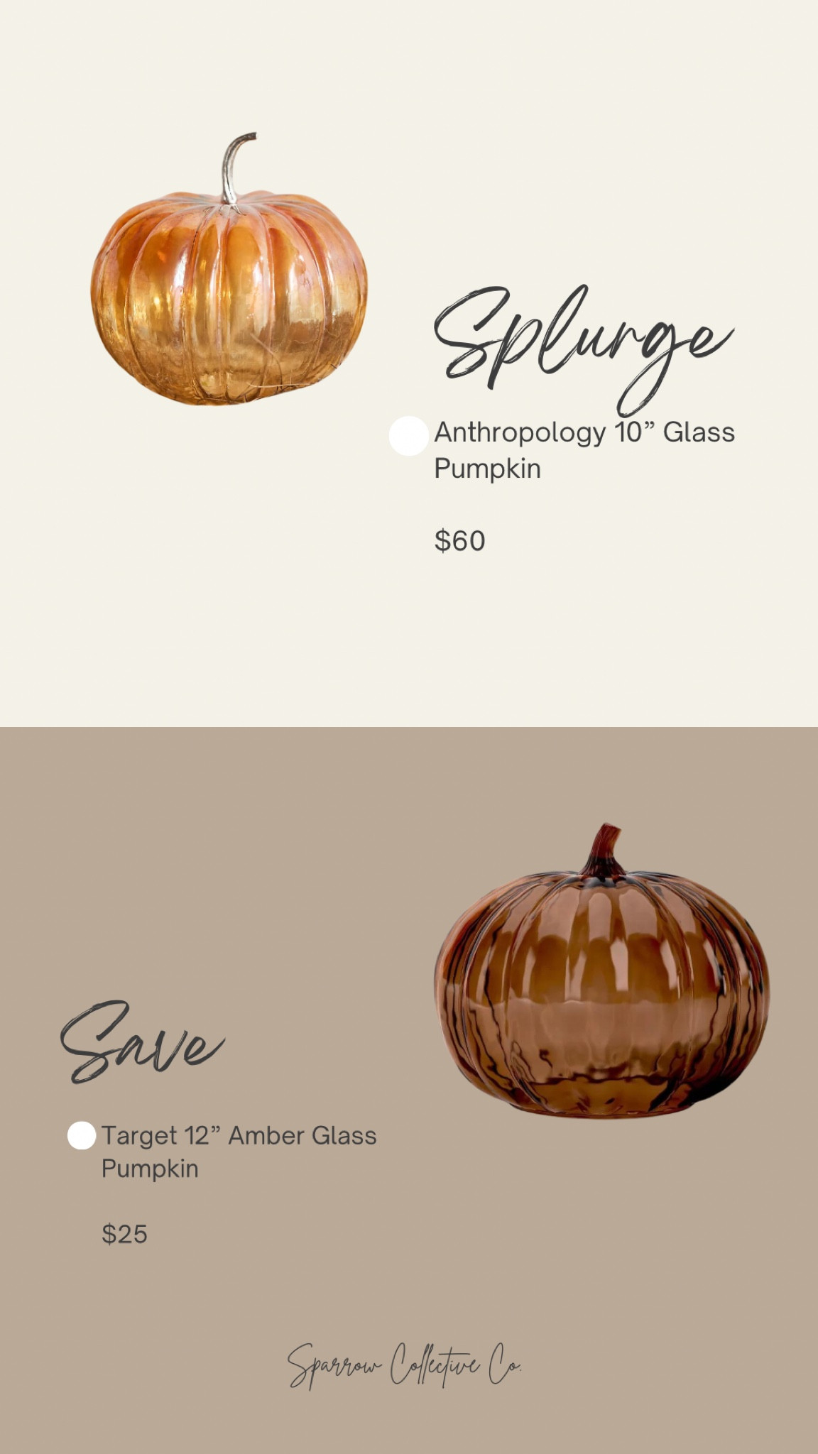 Save vs splurge fall glass pumpkin edition. 

Target finds, anthropology, fall decor objects, pumpkins 


#LTKHome #LTKSeasonal #LTKFallSale