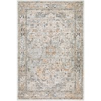 Livabliss Breckley GABC-2303 Machine Woven Rug, Polyester 100% in Yellow, Size: 5'3" x 7'10" by DecoratorsBest | DecoratorsBest