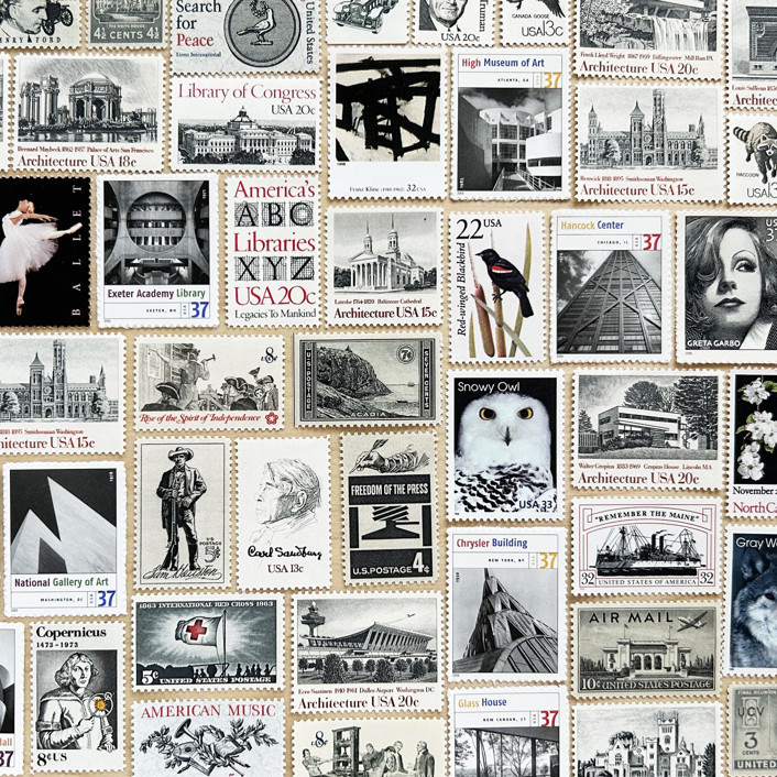 Black vintage postage stamp variety pack . 90 cents | Minted