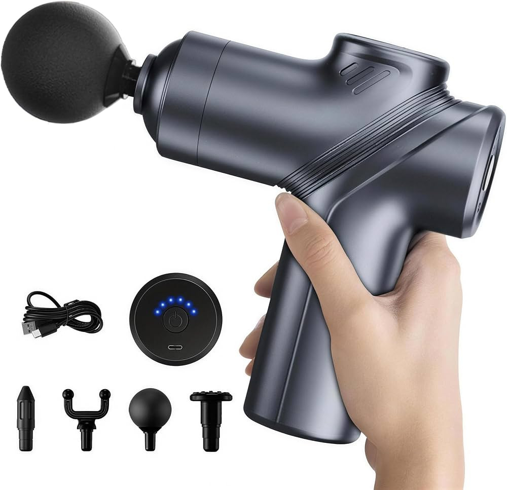 LEERCON Massage Gun Deep Tissue Mini Muscle Massager for Pain Relief, Blue | Amazon (US)